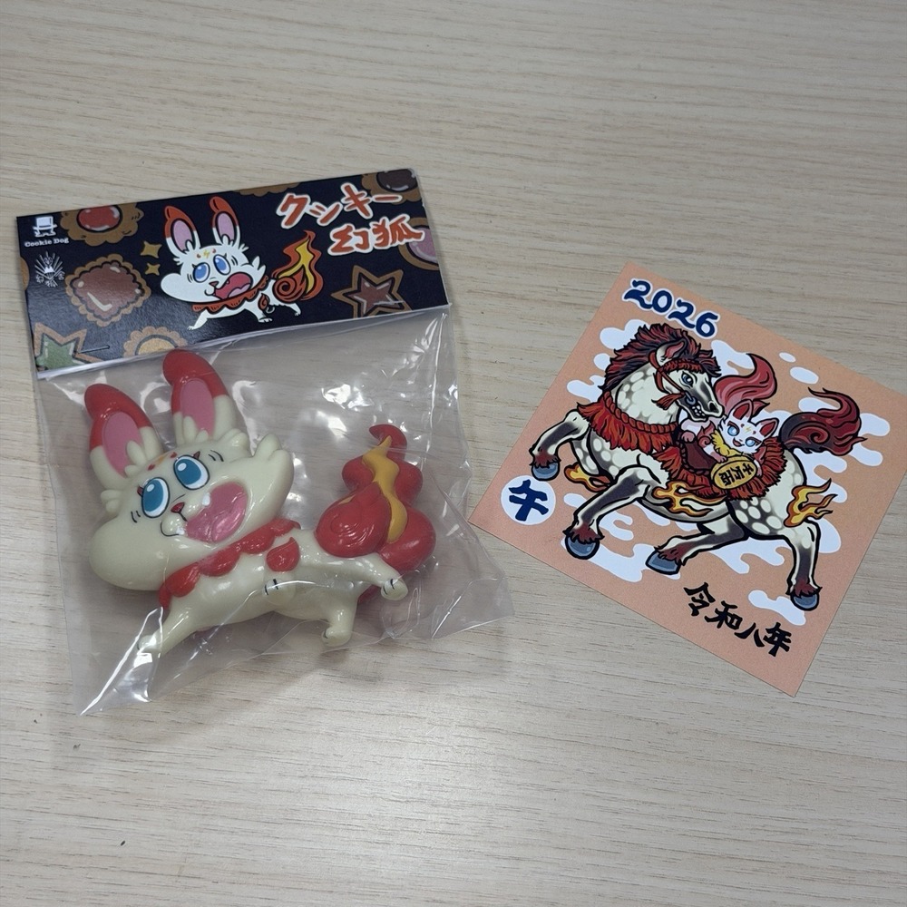 Cookie Dog Cookie Phantom Fox Designer Art Toy Vinyl Figure with 2026 Art Card